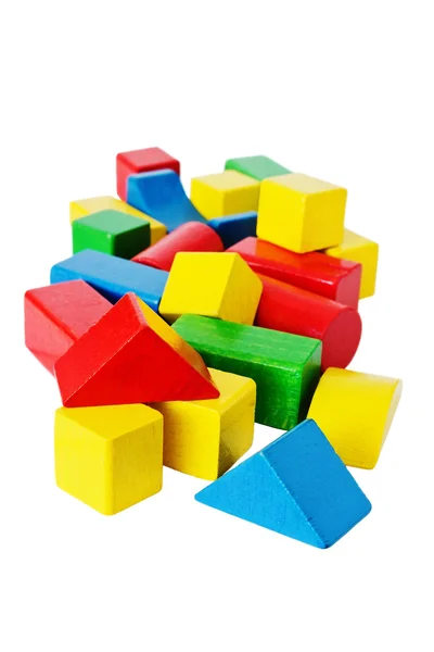 Cubos de madeira coloridos Imagem De Stock