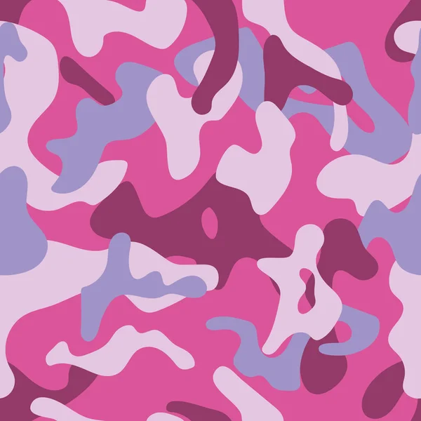 Fondo Camuflaje Sin Costuras Rosa Para Diseño — Vector de stock