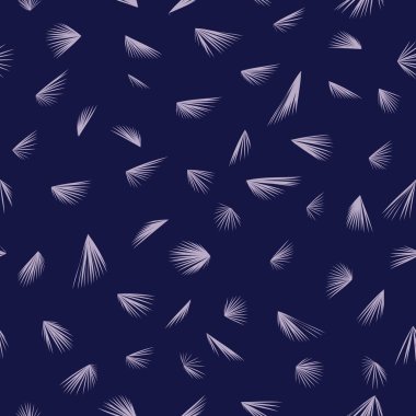 Mavi, pürüzsüz desen, bir sürü tüy ve çizgi ışınları var.