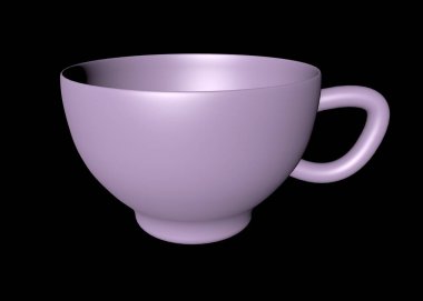 3 boyutlu resim, farklı içecekler için leylak bardak.