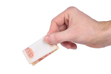 Adamın elinde beş bin ruble var..
