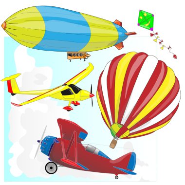 Hava ulaşım vektör Set 