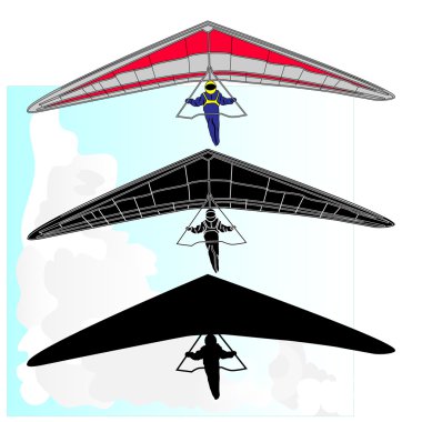 Hang Glider uçan vektör