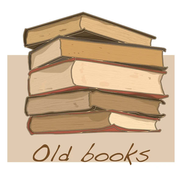 Stare książki sztuka wektor — Wektor stockowy