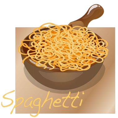 Makarna. Spagetti plaka.
