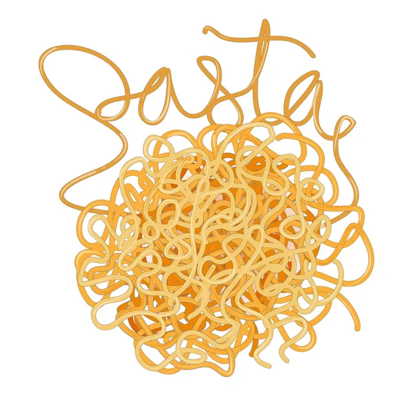 Makaron. Ilustracja wektorowa spaghetti — Wektor stockowy