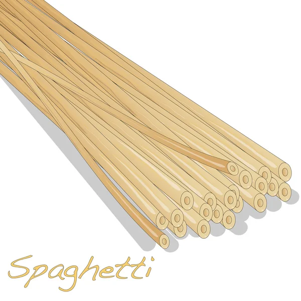 Pasta. Ilustración vectorial de espaguetis — Vector de stock