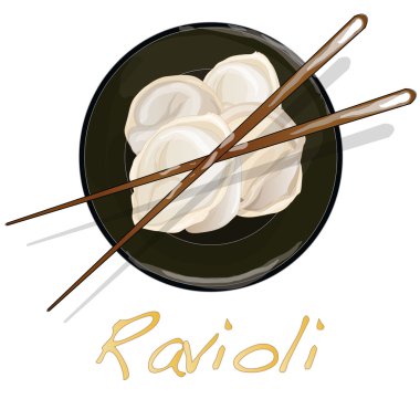 Mantı makarna vektör ayarla