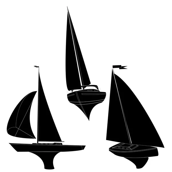 Yachtvektorillustration — Stockvektor