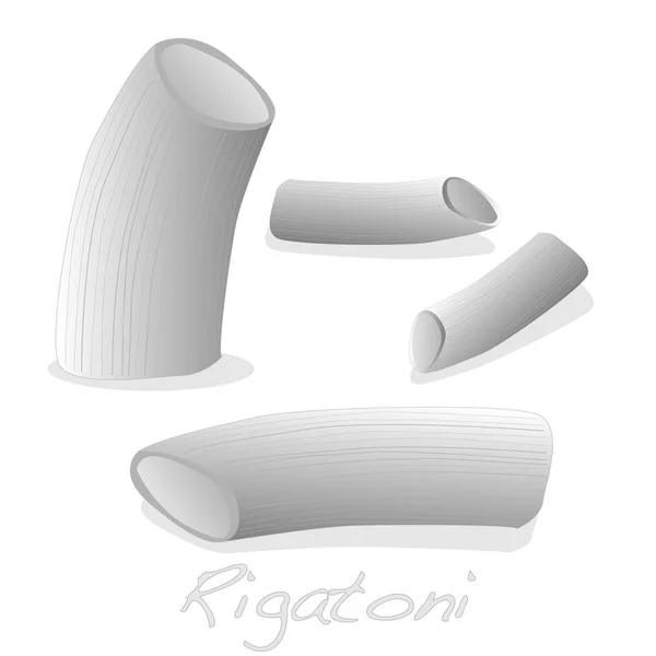 Rigatoni pasta italiana — Vector de stock