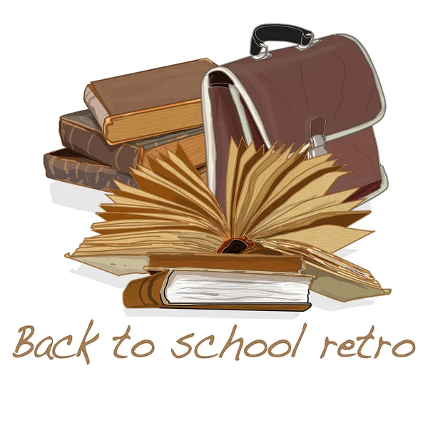 Back to school retro vector — Stock Vector