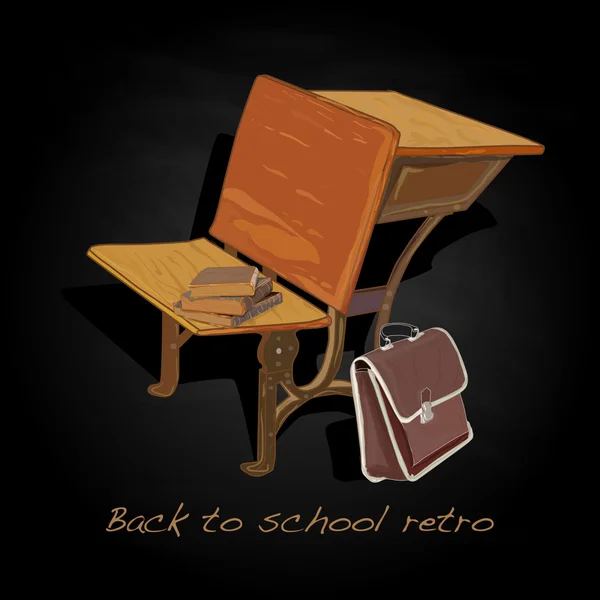 Back to school retro vector — Stock Vector