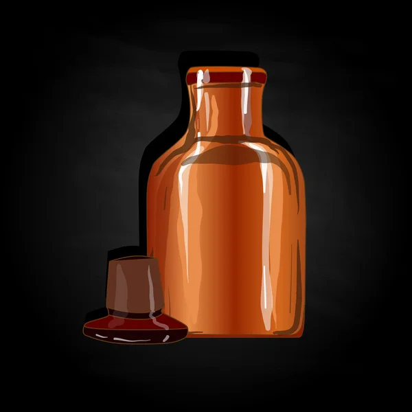 Kemiska glas flaska vintage — Stock vektor
