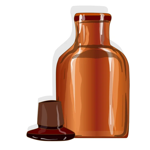 Химические стеклянные бутылки — стоковый вектор