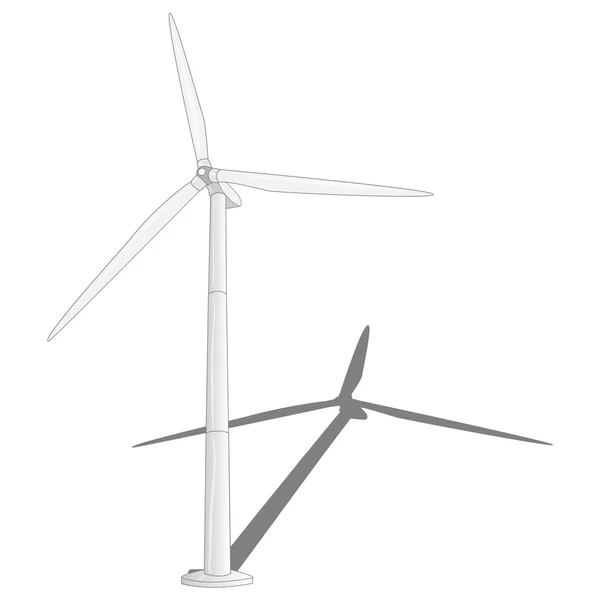 Wind turbine illustration. Vektor. — Stock vektor