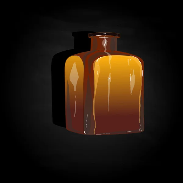 Stary wektor brązowy butelka — Wektor stockowy