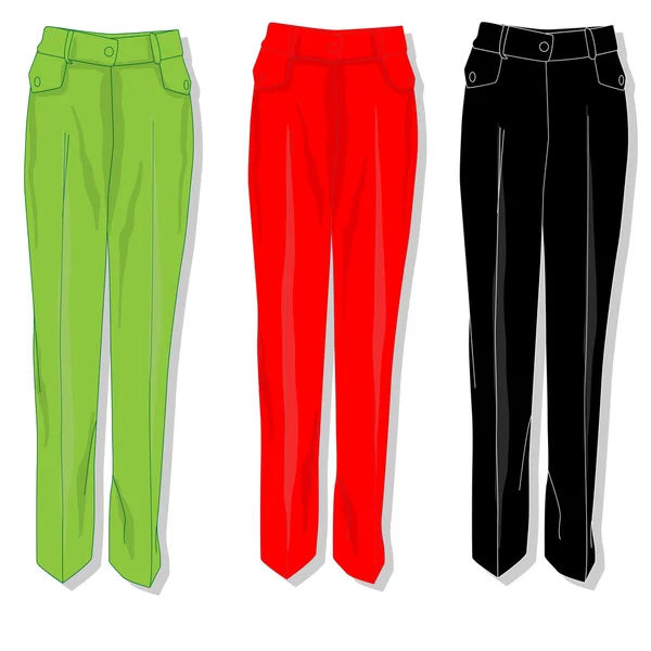 Pantalones. Ropa de mujer . — Vector de stock