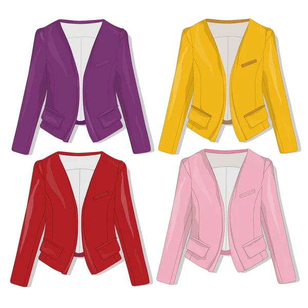 Chaqueta. Colección de ropa. Vector . — Archivo Imágenes Vectoriales