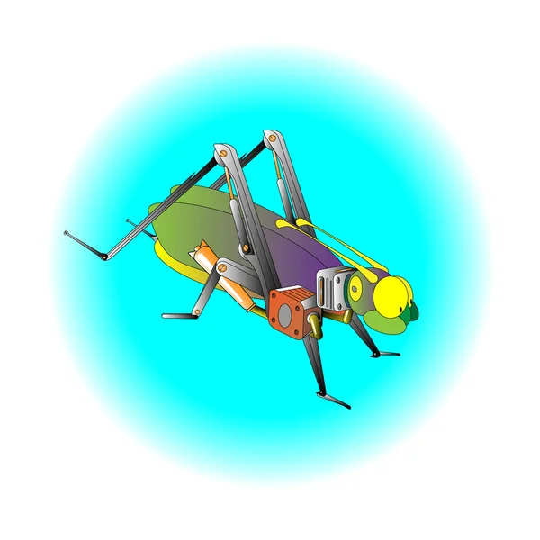 Techno grasshopper — Stock Vector