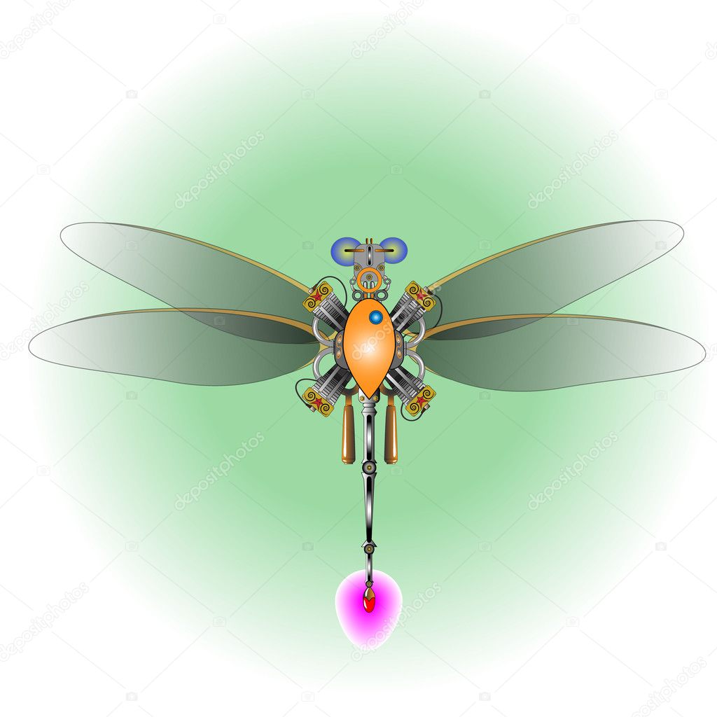 Techno Dragonfly Stock Vector C Alekseyk1975 73194389