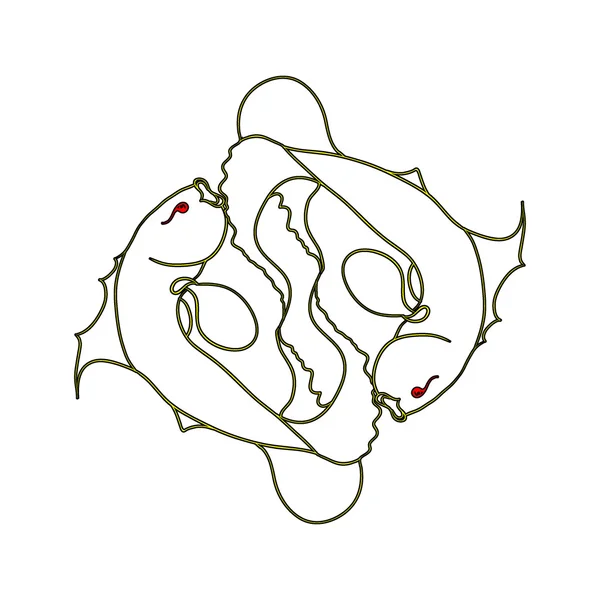 2 риби — стоковий вектор