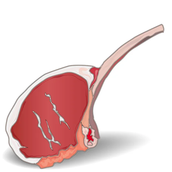 Côtelettes d'agneau — Image vectorielle