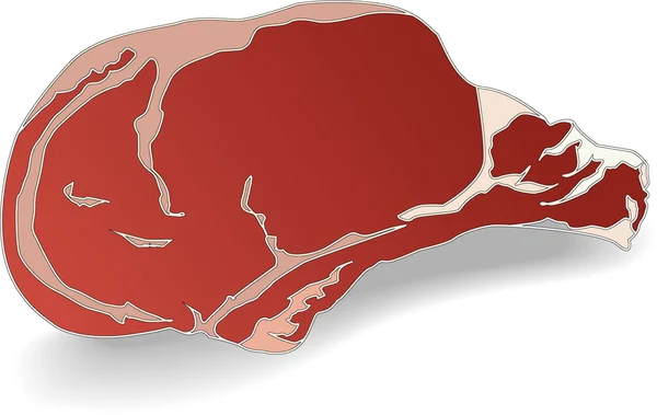 Bife de costela — Vetor de Stock