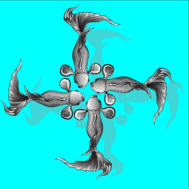 4 fishes cross clipart