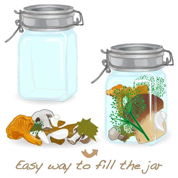 Jar template — Stock Vector