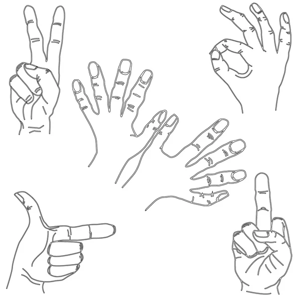 Hand set — Stock Vector