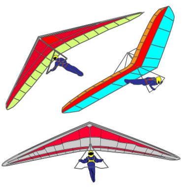 Hang glider clipart