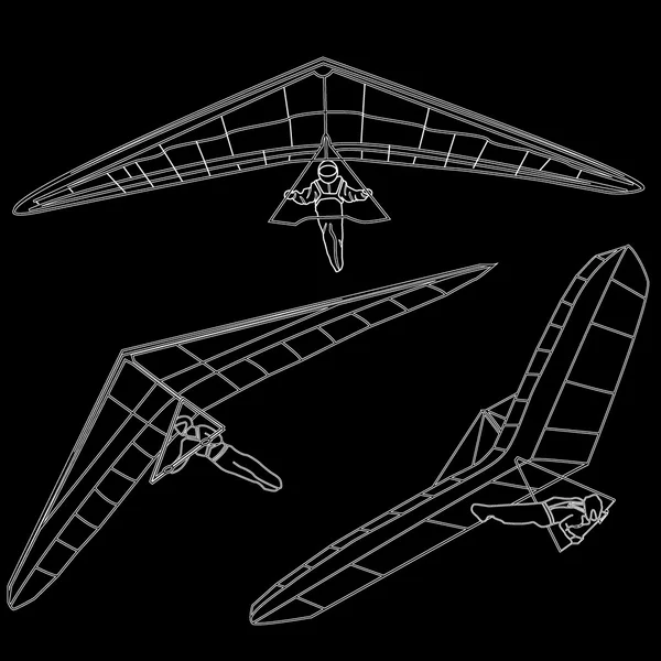 Planeador colgante — Archivo Imágenes Vectoriales