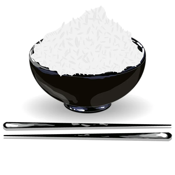 Illustration of Rice Donburi/Bowl/Cup — Stock Vector