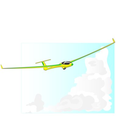 Glider sailplane illustration  clipart