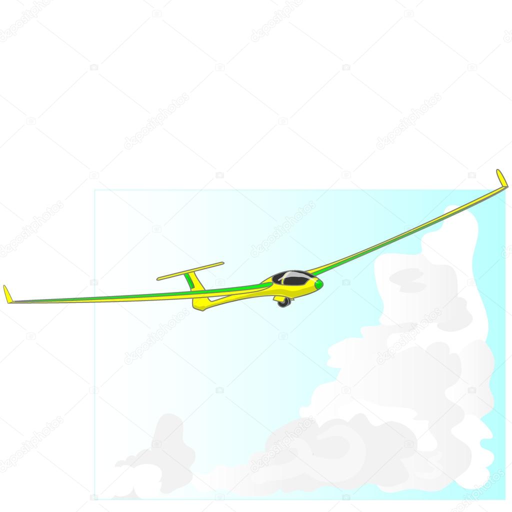 Glider sailplane illustration 