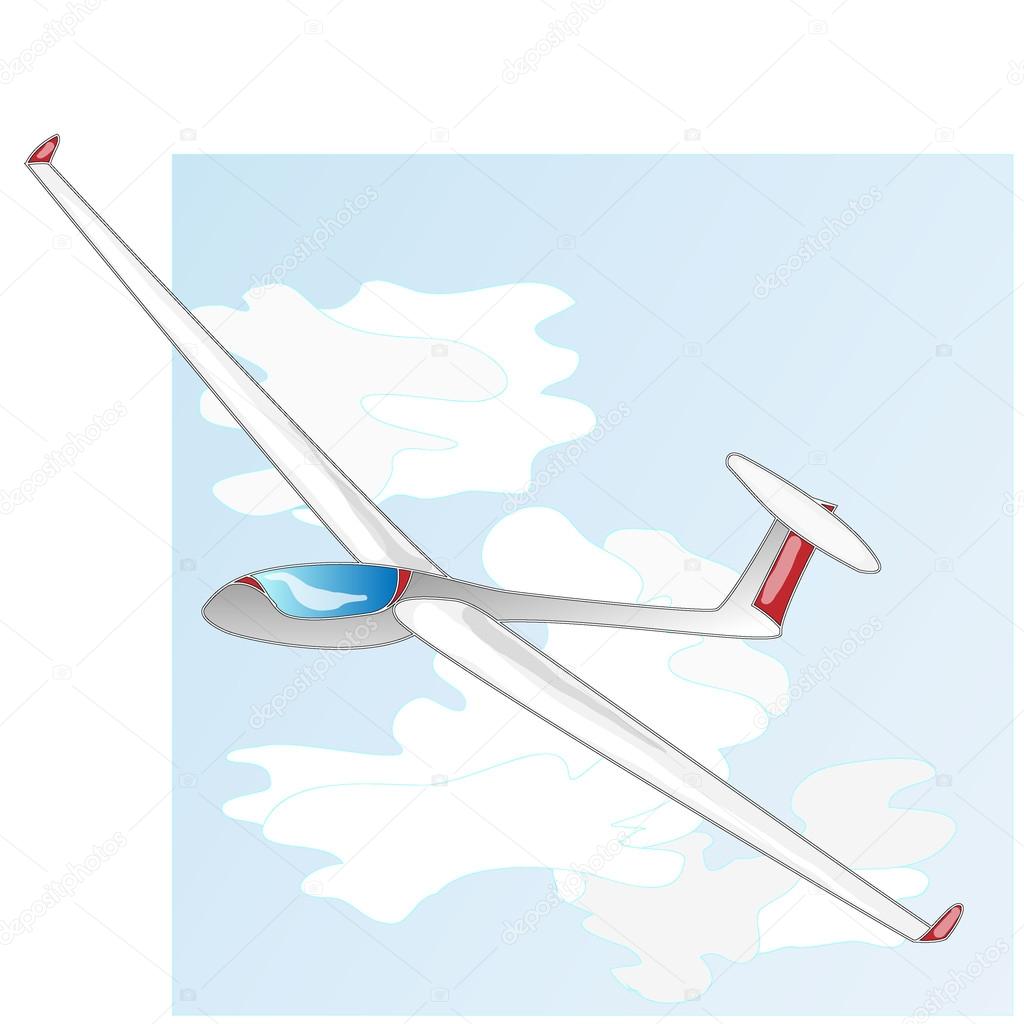Glider sailplane illustration