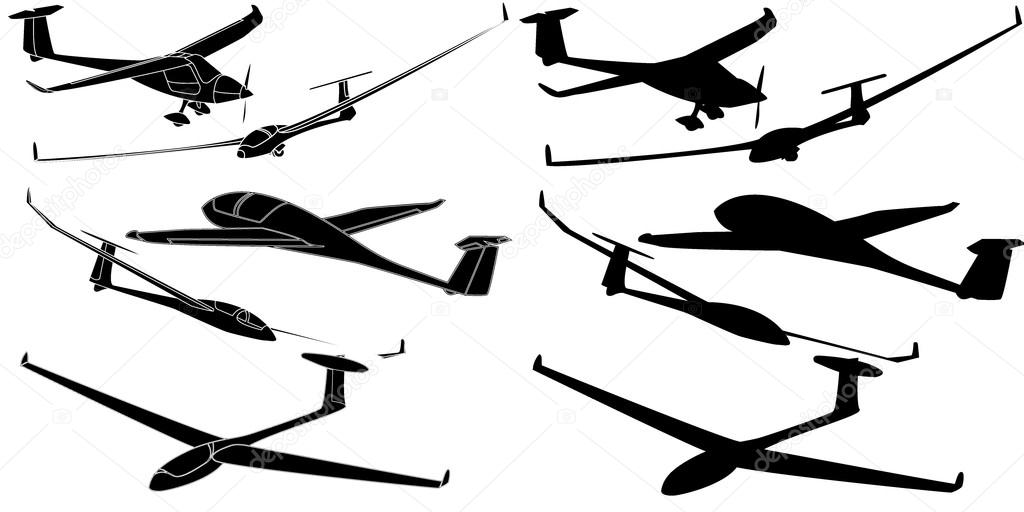 Glider sailplane illustration