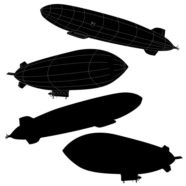 Oldtimer-Luftschiff. Luftballon. — Stockvektor