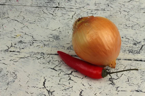 Onions and peppers — Stock Photo, Image