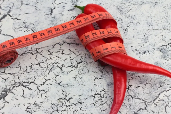 Rode peper afslanken — Stockfoto
