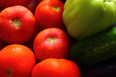 domates, salatalık, biber, sebze