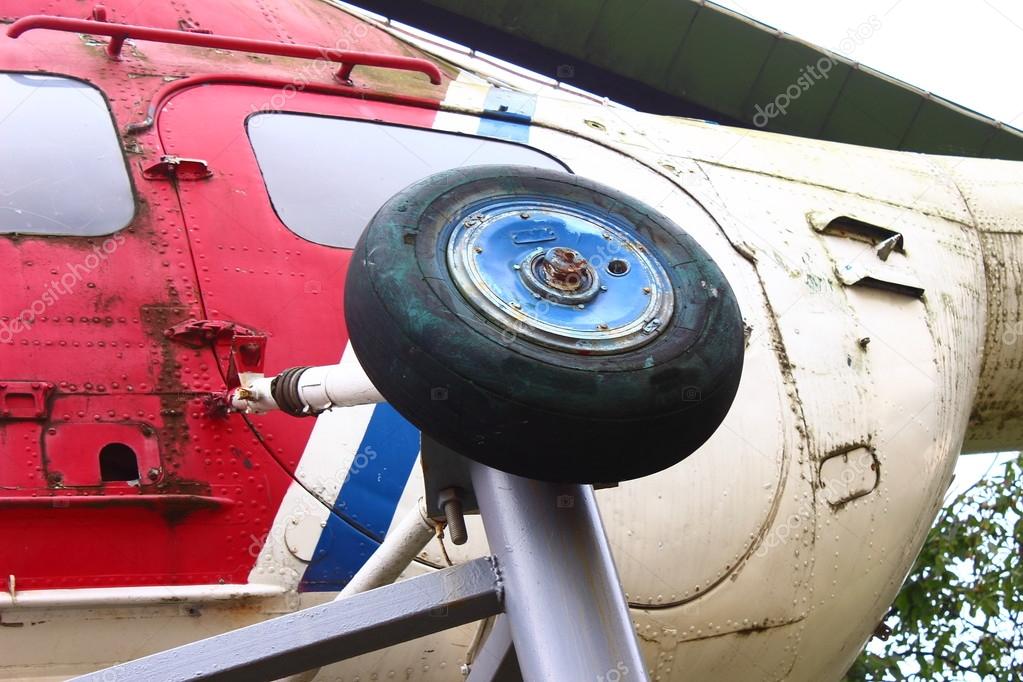 wheel of the helicopter
