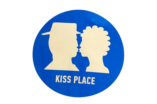 Ikona pocałunek miejsce — Zdjęcie stockowe