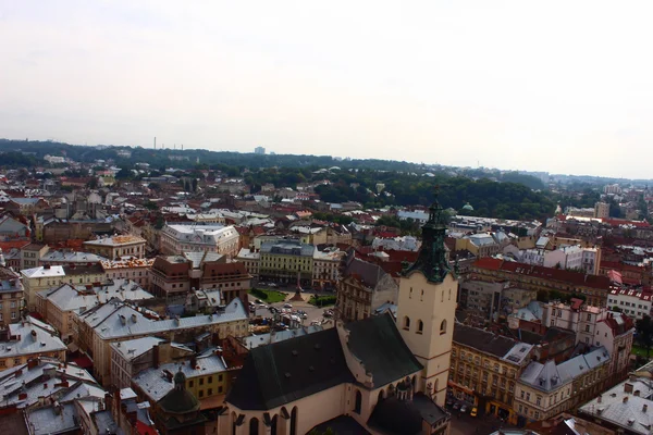 Top view of the city Lviv — Stock Photo, Image