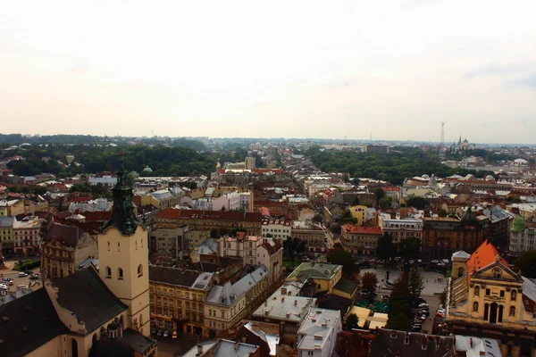 Top view of the city Lviv — Stock Photo, Image