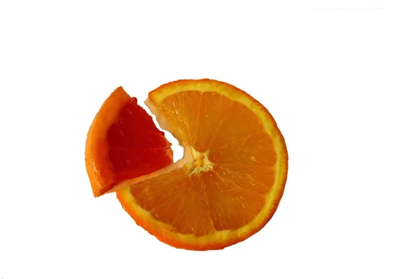 Skivor av apelsin och grapefrukt — Stockfoto