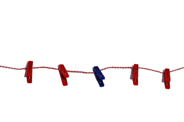 Clothespin a lano — Stock fotografie