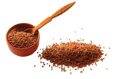 bir beyaz zemin keten tohumu