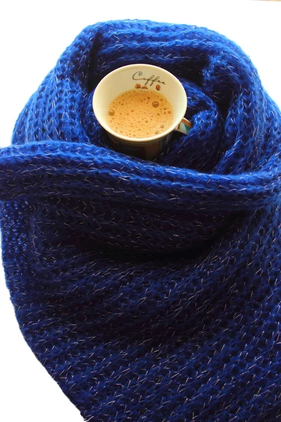 Café en una bufanda — Foto de Stock