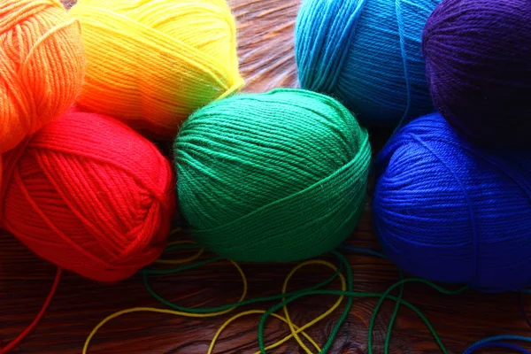 Grandes bolas de fios para tricotar — Fotografia de Stock